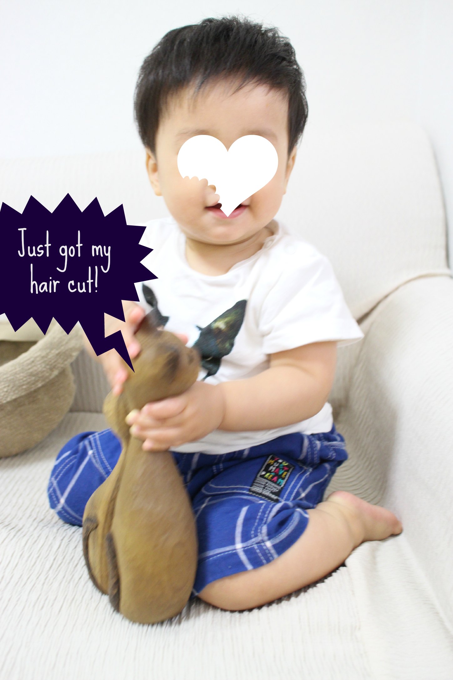 1才児、美容室でヘアカットしてきました。