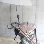 【雨ハック】エアバギーに傘スタンドさすべえを付けてみた。