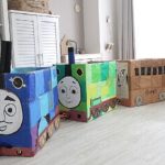 ダンボールできかんしゃトーマスを工作!簡単な作り方